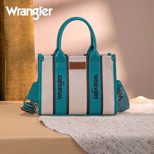 Wrangler Color Block Tote/Crossbody Turquoise
